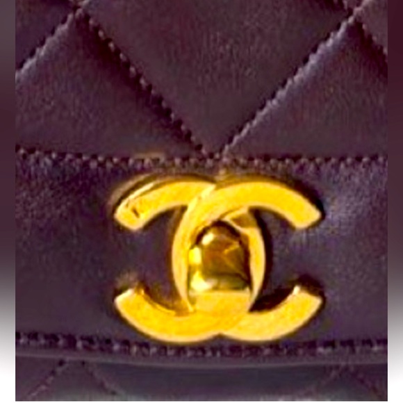 Chanel classic flap Diana medium burgundy leather shoulder handbag bag lambskin - Picture 4 of 6